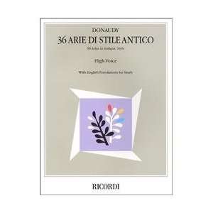  Hal Leonard Donaudy 36 Arie Di Stile Antico for High 