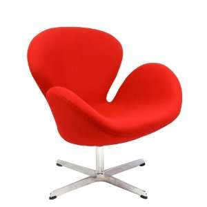  Lexington Modern Arne Jacobsen Swan Chair, Red