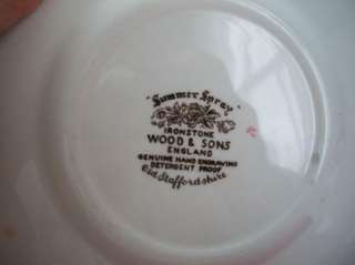 WOOD & SONS OLD STAFFORDSHIRE SUMMER SPRAY SM PLATES  