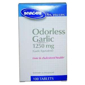    Invacare® Odorless Garlic 1250 mg Tablets