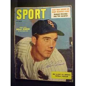Billy Pierce Chicago White Sox Autographed October 1957 Sport Magazine