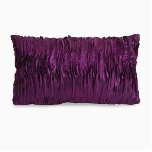  21 Purple Ruched Wave Decorative Throw Pillow