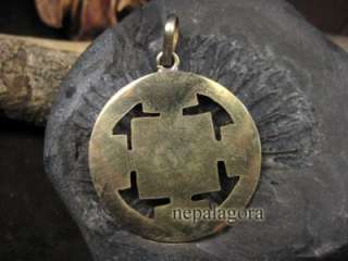P415 UNIQUE TIBET sacred MANDALA pendant amulet NEPAL  