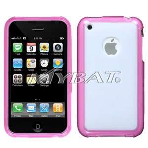  iPhone 3G 3GS Gummy Cover, White/Transparent Pink Cell 
