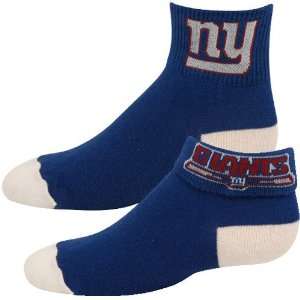  New York Giants Royal Blue Preschool Roll Top Socks 