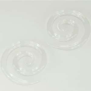    Pair of Glass Super Spirals 6g Crystal Gorilla Glass Jewelry