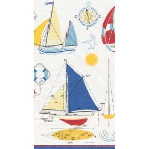  Entertaining with Caspari Ship to Shore 3 ply Paper Guest 