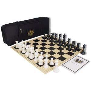   Tournament Chess Set Package   Black & Ivory Pieces Toys & Games