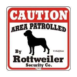  Rottweiler on Patrol Caution Sign Patio, Lawn & Garden