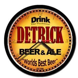  DETRICK beer and ale cerveza wall clock 