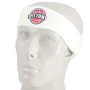  adidas Detroit Pistons White Team Logo Headband Sports 