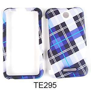  CELL PHONE CASE COVER FOR ZTE SCORE X500 BLUE PLAID Cell 