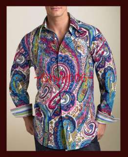 Robert Graham SIR ROLAND (Lg) Stunning Colorful Paisley Famous USED 