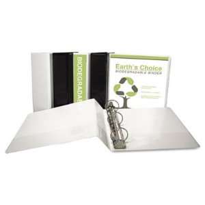   Recycled Round Ring View Binder   4, White(sold in packs of 3) Office