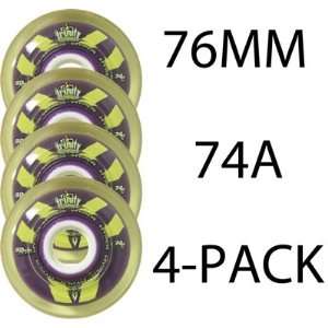  HYPER Inline Skate Wheels 76mm 74a TRINITY ROLLER HOCKEY 
