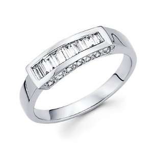  Diamond Channel Set Wedding Ring Band .39ct (G H Color, SI2 Clarity