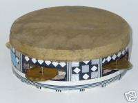 Small Egyptian Tambourine Rik W/Metal Cymbals 5.5  