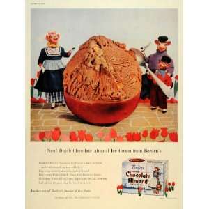   Almond Ice Cream Dutch Borden Cow   Original Print Ad