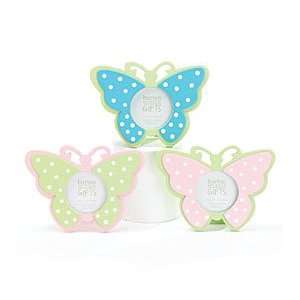    Set of 3 Butterfly Polka DOT Picture Frames Wooden