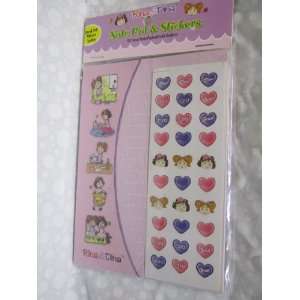  Rina & Dina note pad and stickers 50 sheet w/60 stickers 