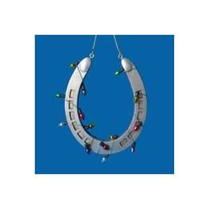  Club Pack of 12 Horse Shoe with Decorative Mini Lights 