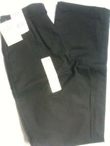 Dickies Black Womens Flat Front Pants FP221BK NEW  