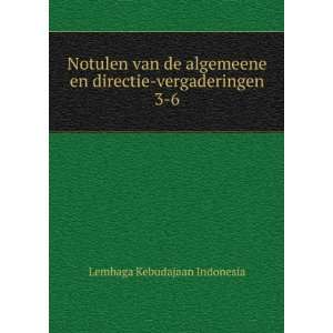  Notulen van de algemeene en directie vergaderingen. 3 6 