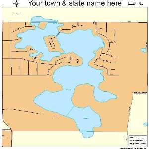  Street & Road Map of Lake Shangrila, Wisconsin WI 