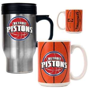  Detroit Pistons NBA Stainless Steel Travel Mug & Gameball 