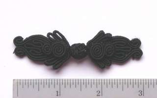 pairs black Chinese frog buttons closures NEW hand made  