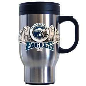  NFL Travel Mug   Pewter Emblem Eagles