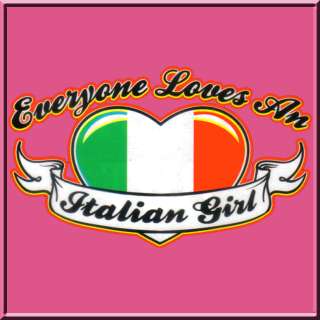 Everyone Loves An Italian Girl Heart Flag WOMENS RIBBED TANK TOPS S,M 