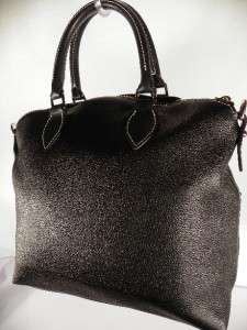 Dooney & Bourke Leather Satchel Handbag with Accessories~Black  