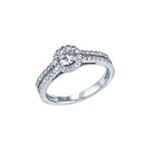   White Gold 5/8ct TW Round Diamond Engagement Ring, IGI Graded Jewelry