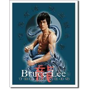 Bruce Lee   The Dragon Tin Sign 12.5W x 16H 