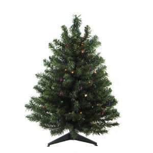   Operated Pre Lit LED Pine Artificial Christmas Tree   Multi Lights