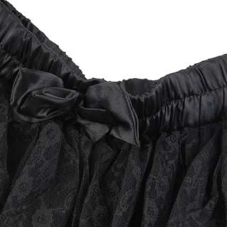 Women Ladies Fashion Black Lace Gauze 5 Tiered Skirt  