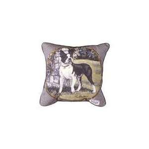 Boston Terrier Decorative Dog Animal Throw Pillow 17 x 17  