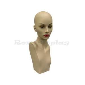  (MD BabaraF1) Realistic Female Mannequin Head 21 tall 