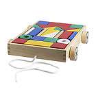 IKEA MULA WOODEN BUILDING BLOCKS WITH WAGON FOR KIDS WITH 24 BLOCKS 