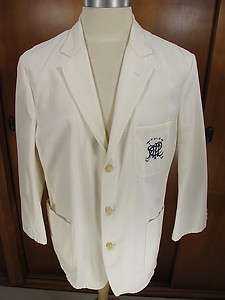vintage 1992 RLPC CREST POLO RALPH LAUREN off white SPORT COAT blazer 