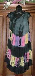 Funky Tie Dye Hippie Circle Dress OS Fits Most 3 Colors  