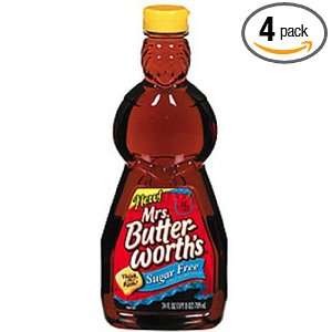Mrs. Butterworths Sugar Free Syrup, 24 Ounce (Pack of 4)  
