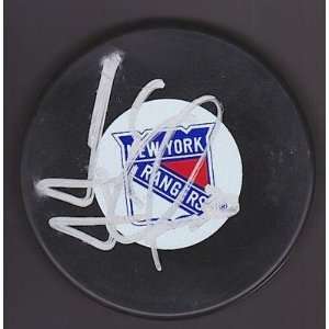 Henrik Lundqvist Autographed Hockey Puck   w COA #30   Autographed NHL 