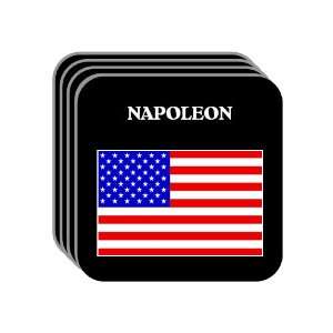  US Flag   Napoleon, Ohio (OH) Set of 4 Mini Mousepad 