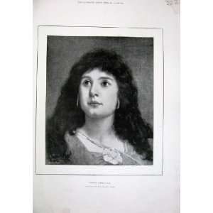  1894 Fine Art Portrait Herodias Beautiful Woman Lady