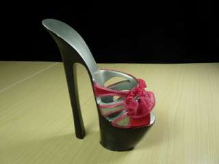 Mini high heel Shoe Make up brush/pen holder case stand Cute gift pink 