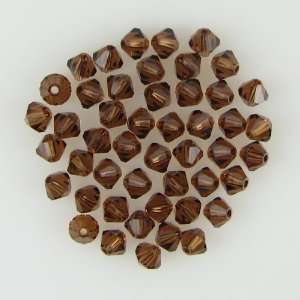  48 4mm Swarovski crystal bicone 5301 Smoked Topaz beads 