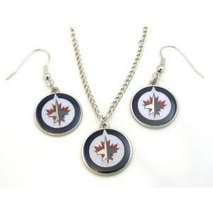  Jf Sports Winnipeg Jets Earring And Necklace Combo Sports 