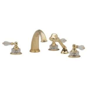   Shower K2181P1 Phylrich Deck Tub With Hhs regent Crystal Antique Brass